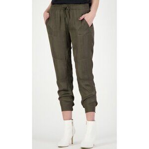 Daily Ritual Women's Lyocell Welt-Pocket Jogger Olive Size 8